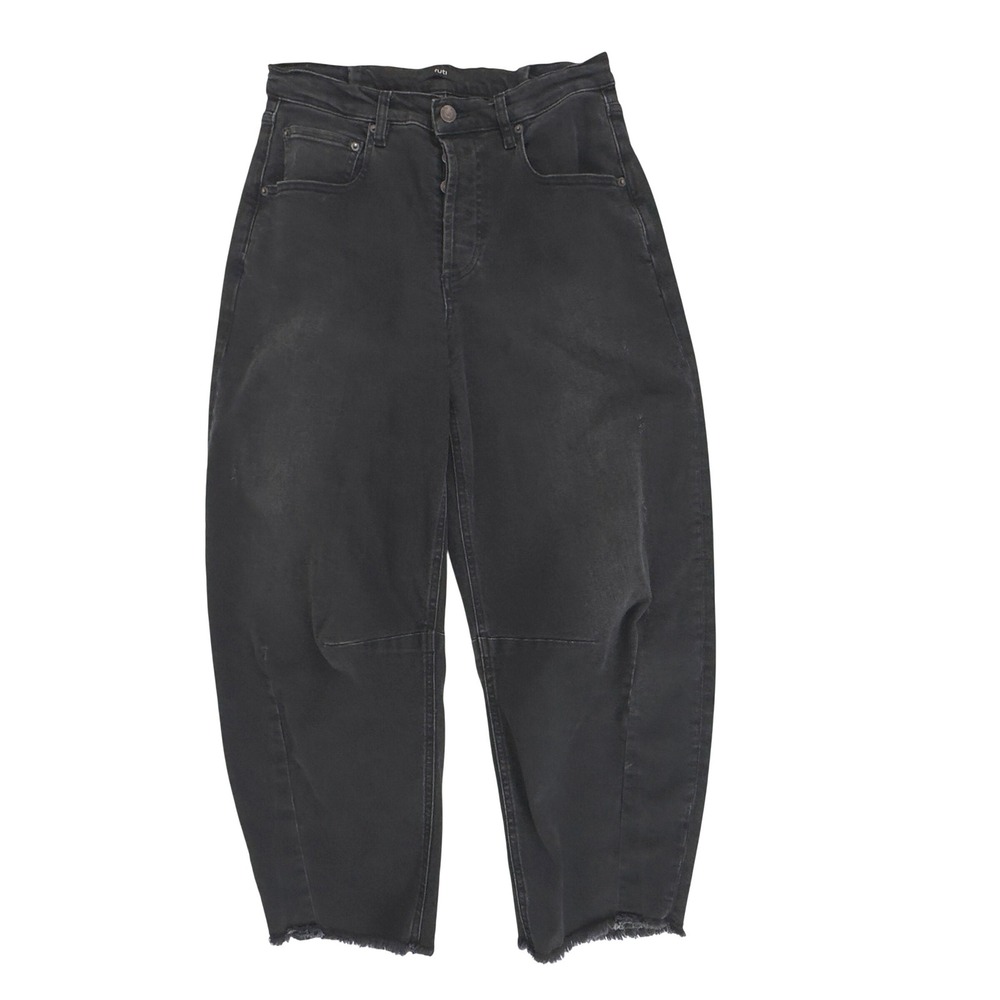 Ruti Barrel Leg Jeans Black Cotton Blend - 1 (S/M)